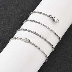 Латунные цепочки роло ожерелья для женщин&nbsp;NJEW-D302-22P