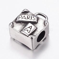 Европейские бусины из нержавеющей стали 304 STAS-P173-142AS