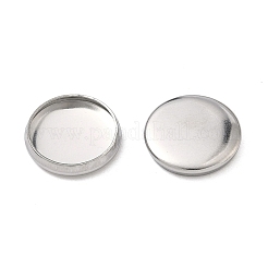 Не тускнеющие плоские круглые чашки из нержавеющей стали 304 с гладким краем&nbsp;X-STAS-S028-28