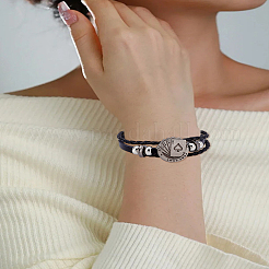 1шт ретро многорядные браслеты&nbsp;BJEW-LP0003-65