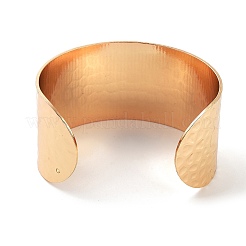 Широкие открытые браслеты-манжеты из нержавеющей стали 304 для женщин&nbsp;BJEW-Z067-01G-01