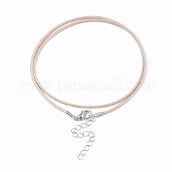 Воском хлопка ожерелье шнура материалы&nbsp;MAK-S032-1.5mm-B15