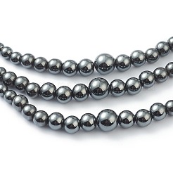 Однослойные ожерелья из немагнитного синтетического гематита и бирюзовых бусин&nbsp;NJEW-J058-01B-02