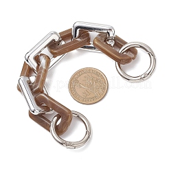 5 шт. 5-цветный акрил с пластиковой прямоугольной цепочкой CCB для удлинительных цепей&nbsp;AJEW-BA00176