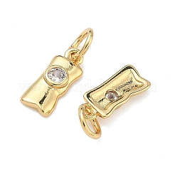 Латунные микропаве прозрачные кубические циркониевые подвески&nbsp;KK-B170-15G
