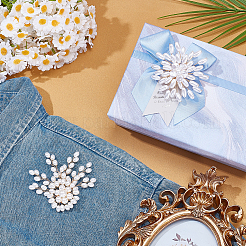 2 шт. 2 стили булавки с цветочным рисунком и имитацией жемчуга&nbsp;JEWB-AR0001-28