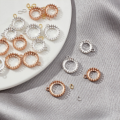 16 шт. 4 стиля подвески с открытой задней частью из латуни с кабошонами&nbsp;FIND-AR0001-53