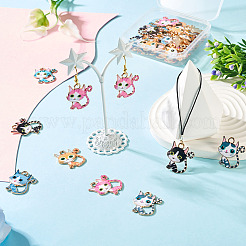 32шт 8 цвета сплава эмалевые подвески&nbsp;ENAM-TA0002-88