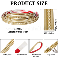 ПВХ самоклеящаяся гибкая молдинговая отделка&nbsp;DIY-WH20007-57A
