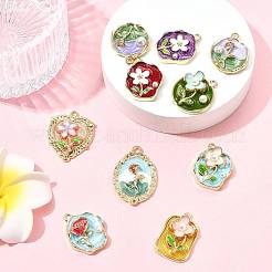 10шт 10 стиля подвески из сплава с эмалью&nbsp;ENAM-FS0003-29