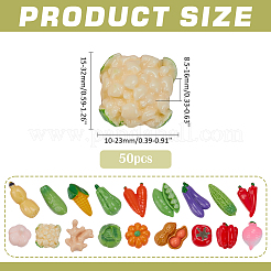 Непрозрачные кабошоны из смолы&nbsp;RESI-WH0038-66