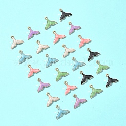 24шт 6 цвета сплава эмалевые подвески&nbsp;ENAM-FS0002-04