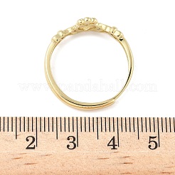 Латунные регулируемые кольца на палец для женщин&nbsp;LS-RJEW-C132-01A-G