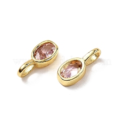 Овальные латунные микро проложит кубических подвески диоксида циркония&nbsp;KK-C134-16G