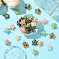 50шт непрозрачные акриловые бусины с покрытием&nbsp;MACR-CJ0001-90