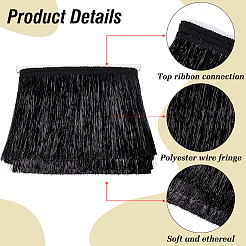 Отделка бахромой из полиэстера&nbsp;OCOR-WH0082-207A-1