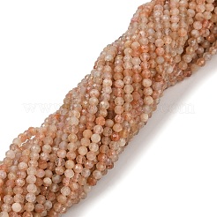 Нити бусин из натурального золота из солнечного камня&nbsp;LS-G-RM2025-01-4mm