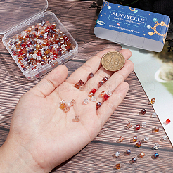 300шт 6 цвета гальванические стеклянные бусины&nbsp;EGLA-SC0001-36C