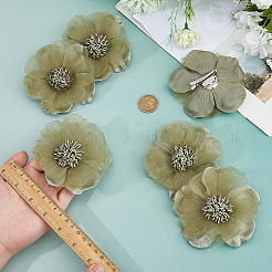 6 шт. цветочные тканевые броши для рюкзака&nbsp;JEWB-FH0002-38B