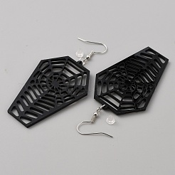 Акриловый гроб с подвесками в виде паутины&nbsp;EJEW-WH0004-50