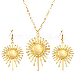 Комплект из ожерелья с подвеской из сплава Sun и сережек-подвесок&nbsp;FS-WGBD582-01