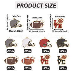 16шт 8 стиля подвески из сплава с эмалью&nbsp;ENAM-TA0001-79