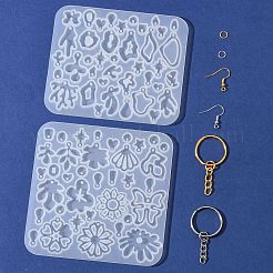 Наборы для изготовления силиконовых форм для подвески-цветка-листа своими руками&nbsp;DIY-FS0010-03