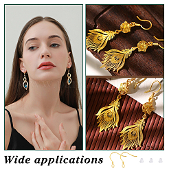 6 пара 925 крючка для сережек из стерлингового серебра&nbsp;STER-UN0001-44G