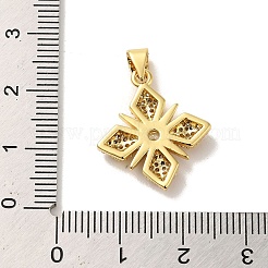 Покрытие стойки латунь микропаве прозрачные подвески из кубического циркония&nbsp;KK-C047-16G