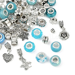 Наборы для самостоятельного изготовления браслетов в европейском стиле. В том числе европейские бусины из сплава и смолы.&nbsp;DIY-YW0012-11A