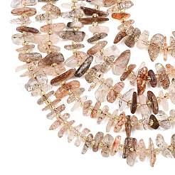 Нити бусин из рутилированного кварца из натурального черного золота&nbsp;G-F821-D01-01