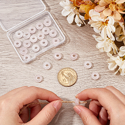 30 шт. натуральные европейские бусины из розового кварца&nbsp;G-SP0001-01A-04