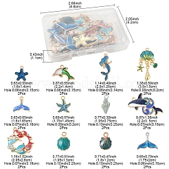 24шт 12 стиля подвески из сплава с эмалью&nbsp;FIND-FS0004-19