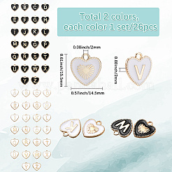 2 комплект подвесок с эмалью из сплава 2 цветов&nbsp;ENAM-SC0006-63