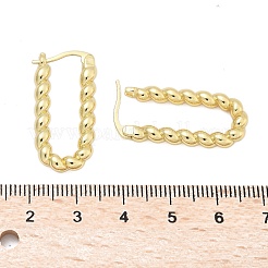 Латунные прямоугольные серьги-кольца для женщин&nbsp;EJEW-L297-01B-G