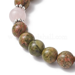 Круглые бусины из натурального унакита&nbsp;BJEW-JB11953-02