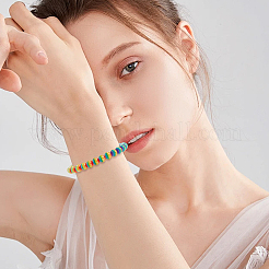 500 шт. Прозрачные бусины из смолы в полоску&nbsp;RESI-PA0001-10