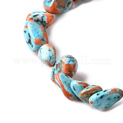 Нити окрашенных бусин из натурального магнезита&nbsp;G-L617-A01-01