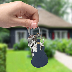 Кожаный брелок для медиатора&nbsp;AJEW-WH20816-061AB-04