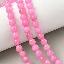 Естественно Mashan нефрита круглые бусины нити&nbsp;G-D263-6mm-XS34