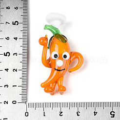 Декоративные элементы ручной работы из стекла в виде мультяшного перца для демонстрации шеф-повара.&nbsp;LAMP-T025-13D