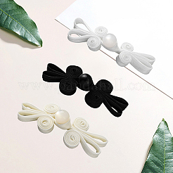 30шт 3 цвета набор пуговиц-узлов ручной работы в китайском стиле с изображением лягушки&nbsp;AJEW-CY0001-49