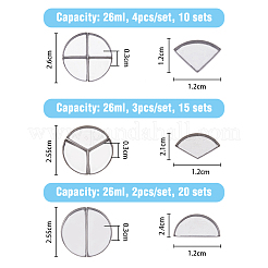3 стиль 2/3/4 отделения пустая круглая железная коробка для замены теней для век&nbsp;FIND-FH0007-33