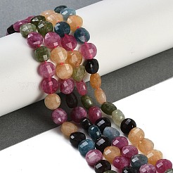 Натуральный белый нефрит имитация турмалина нити бусин&nbsp;G-H062-B01-03