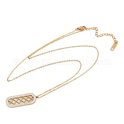 Овальный кулон из полимерной глины с кристаллами и стразами&nbsp;NJEW-A064-06G