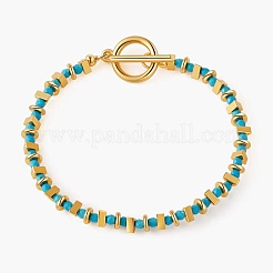 Браслеты из синтетической бирюзы и латунных бусин для женщин&nbsp;XC1263