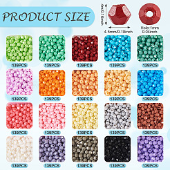 2780 шт. 20-х цветные стеклянные бусины&nbsp;SEED-TA0001-49