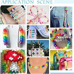 Наборы для браслетов из плоских круглых пластиковых и акриловых бусин своими руками&nbsp;DIY-AR0004-15