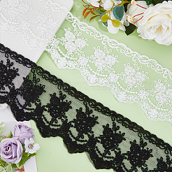 8 ярд двухцветной хлопковой кружевной отделки&nbsp;SRIB-HY0001-06
