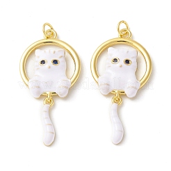 Подвески из латуни с эмалью в стойку&nbsp;KK-B053-35G